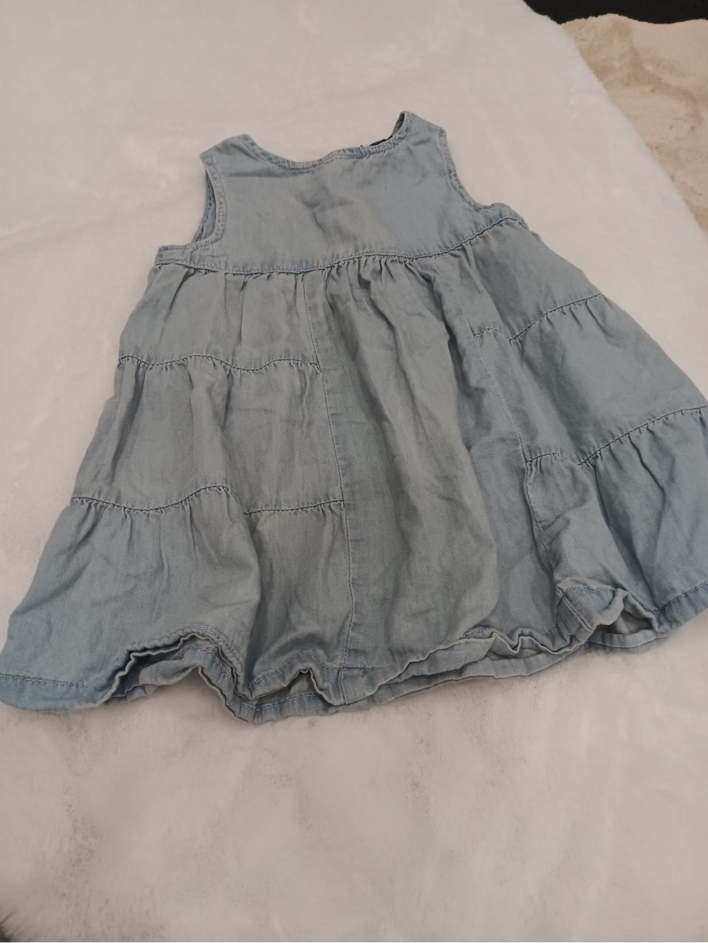 Light Blue Tiered Denim Dress for Kids like new